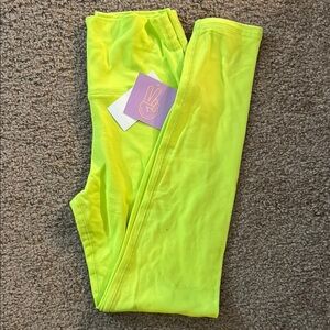 Ascot and Hart Neon Yellow Leggings Sz XS